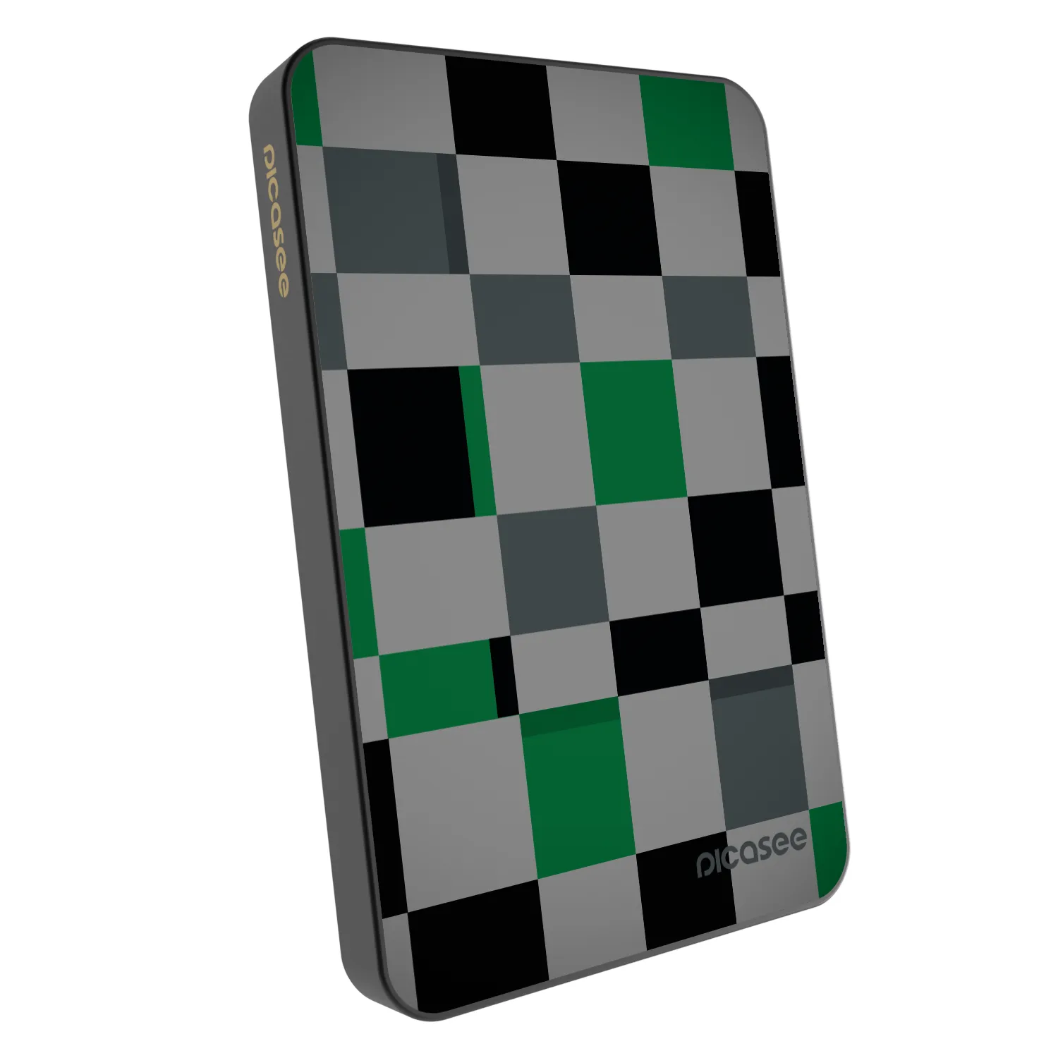 Picasee Powerbank mit MagSafe 5 000 mAh Grau - Block Grid