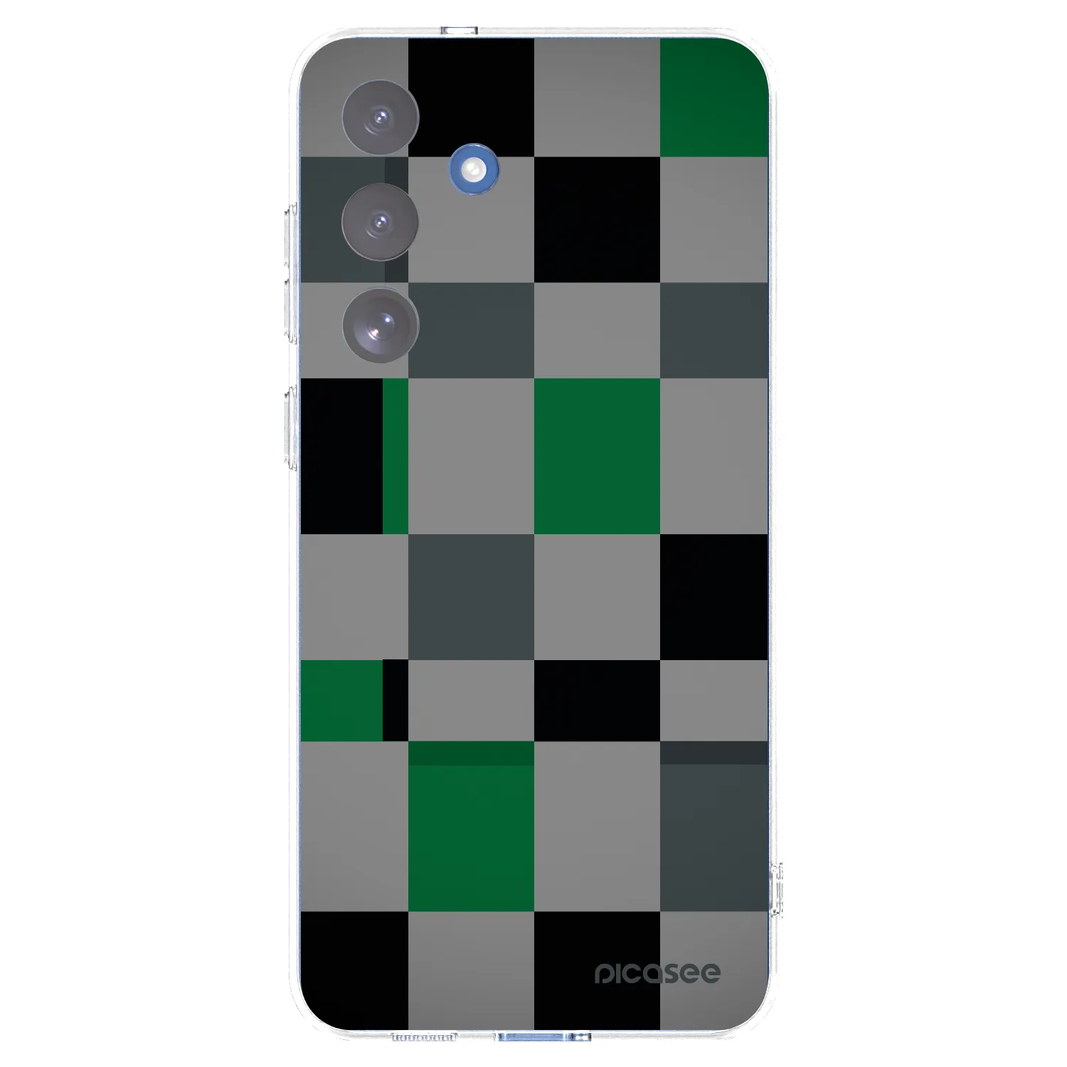 Picasee Samsung Galaxy S25 FE 5G Hülle - Transparentes Silikon - Block Grid