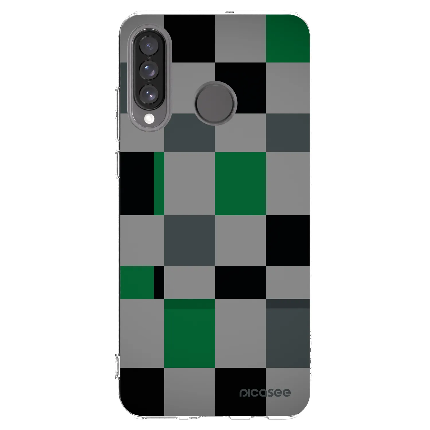 Picasee Huawei P30 Lite Hülle - Transparentes Silikon - Block Grid
