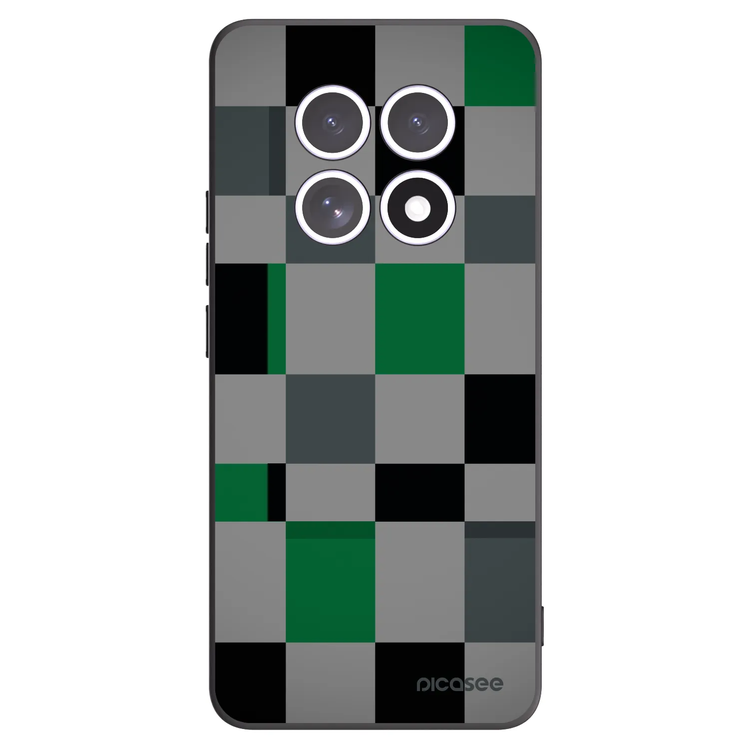 Picasee Xiaomi Redmi Note 15 5G Hülle - Schwarzes Silikon - Block Grid