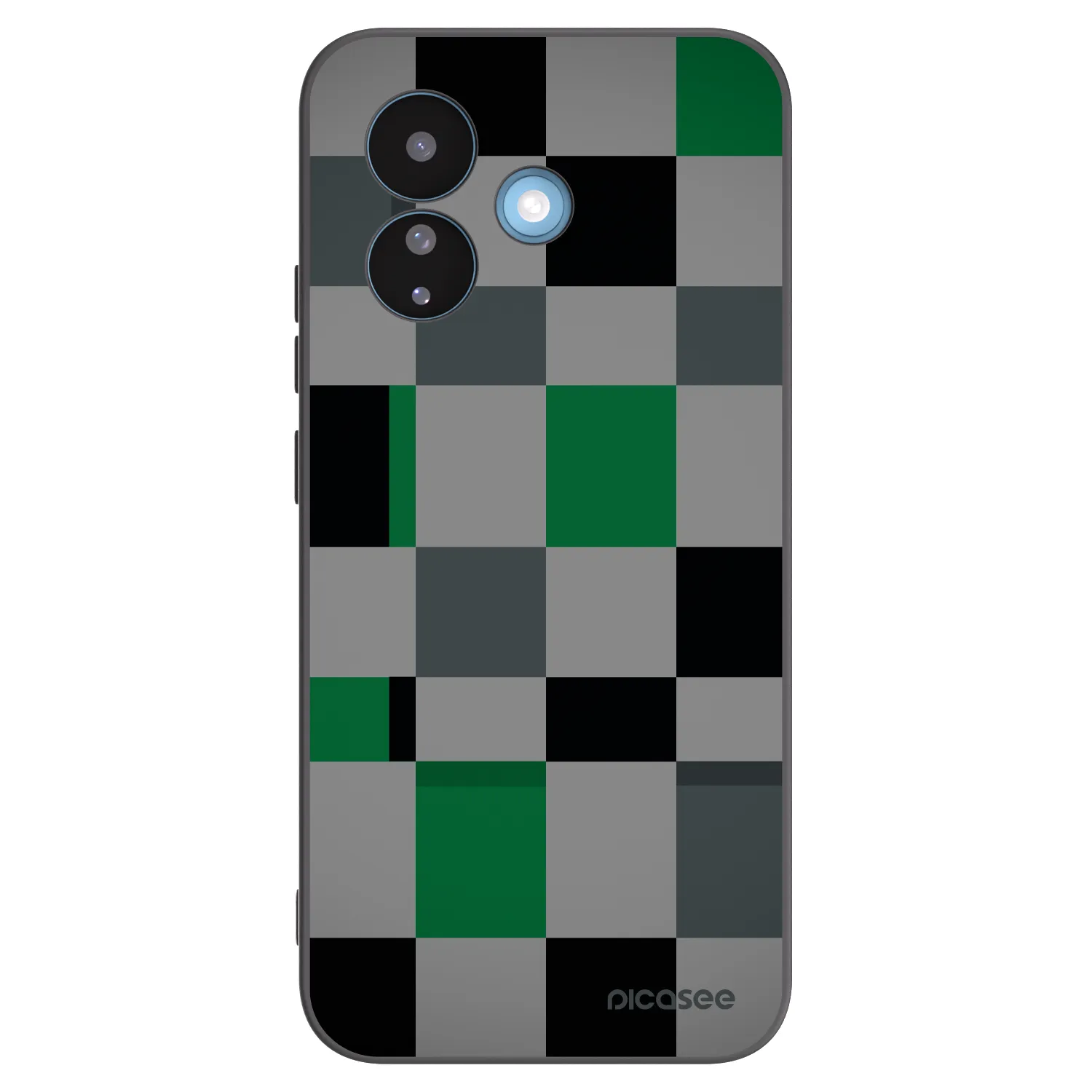 Picasee Xiaomi Redmi Note 17 Pro 5G Hülle - Schwarzes Silikon - Block Grid