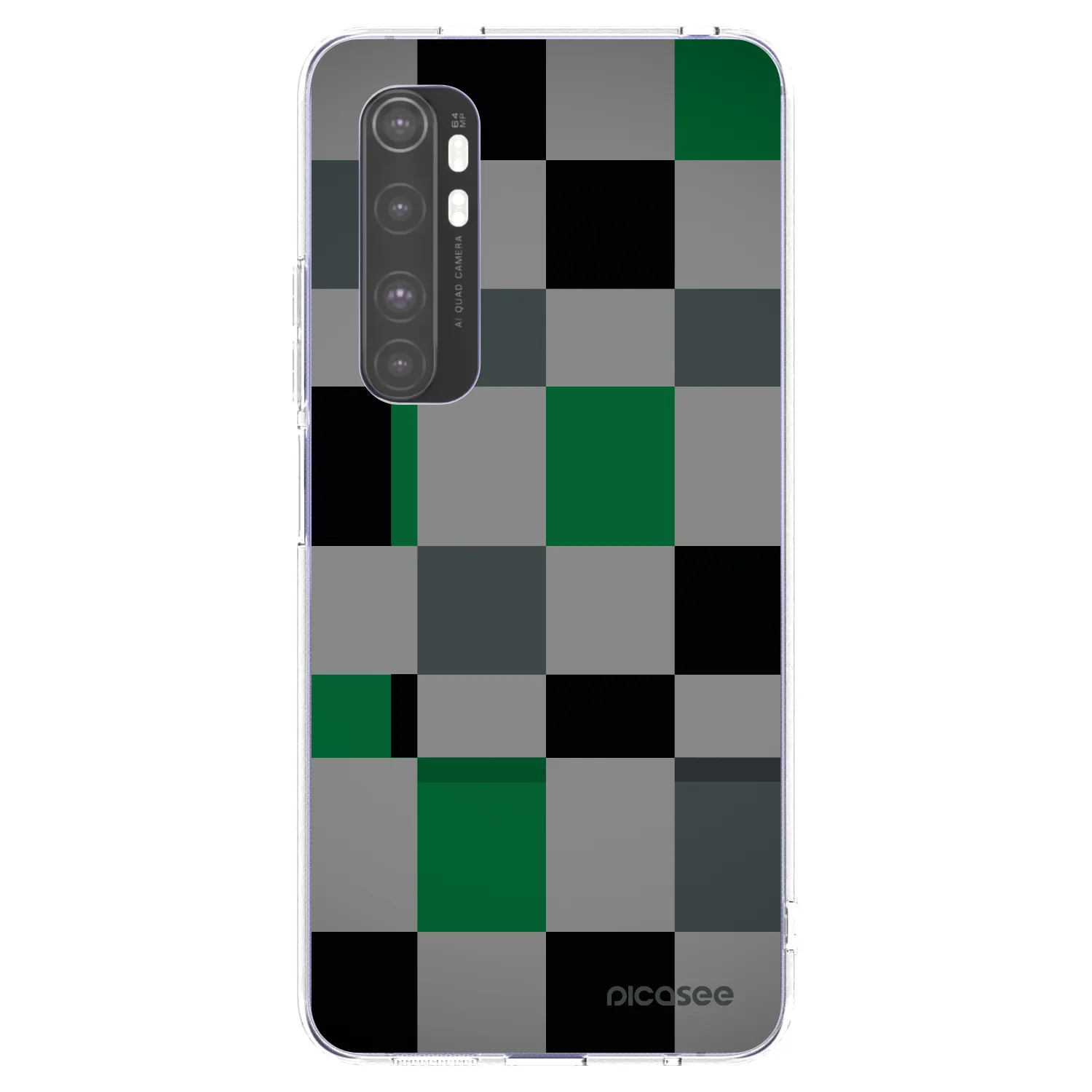 Picasee Xiaomi Mi Note 10 Lite Hülle - Transparentes Silikon - Block Grid