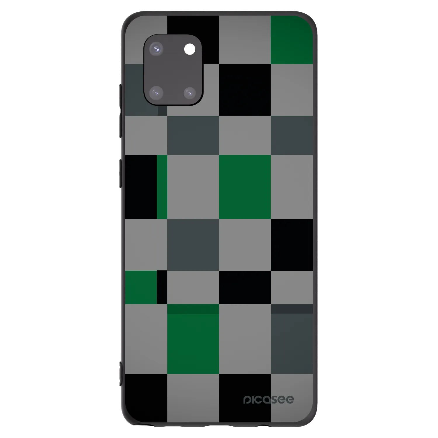Picasee Samsung Galaxy Note 10 Lite N770F Hülle - Schwarzes Silikon - Block Grid
