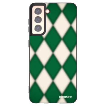 Picasee Samsung Galaxy S21 5G G991B Hülle - Schwarzes Silikon - Emerald Diamond