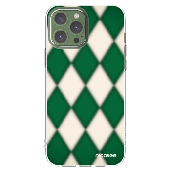 Picasee Apple iPhone 13 Pro Max Hülle - Transparentes Silikon - Emerald Diamond