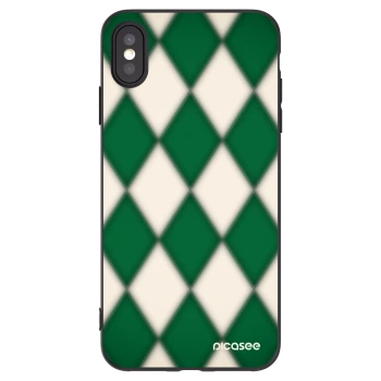 Picasee Apple iPhone XS Max Hülle - Schwarzes Silikon - Emerald Diamond