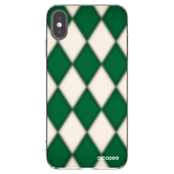 Picasee Apple iPhone XS Max Hülle - Transparentes Silikon - Emerald Diamond