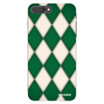 Picasee Apple iPhone 7 Plus Hülle - Transparentes Silikon - Emerald Diamond