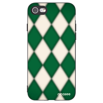 Picasee Apple iPhone SE 2022 Hülle - Schwarzes Silikon - Emerald Diamond