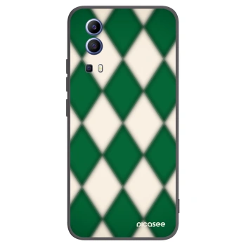Picasee Vivo Y52 5G Hülle - Schwarzes Silikon - Emerald Diamond