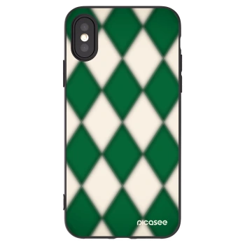 Picasee Apple iPhone X/XS Hülle - Schwarzes Silikon - Emerald Diamond