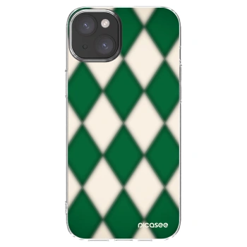 Picasee Apple iPhone 15 Plus Hülle - Transparentes Silikon - Emerald Diamond