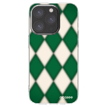 Picasee Apple iPhone 15 Pro Hülle - Transparentes Silikon - Emerald Diamond