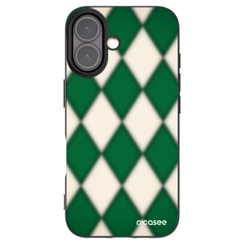 Picasee Apple iPhone 16 Hülle - Schwarzes Silikon - Emerald Diamond