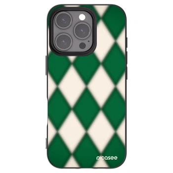 Picasee Apple iPhone 16 Pro Hülle - Schwarzes Silikon - Emerald Diamond