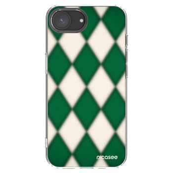 Picasee Apple iPhone 16e Hülle - Transparentes Silikon - Emerald Diamond