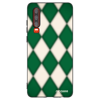Picasee Huawei P30 Hülle - Schwarzes Silikon - Emerald Diamond