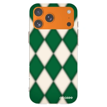 Picasee Apple iPhone 17 Pro Max Hülle - Transparentes Silikon - Emerald Diamond