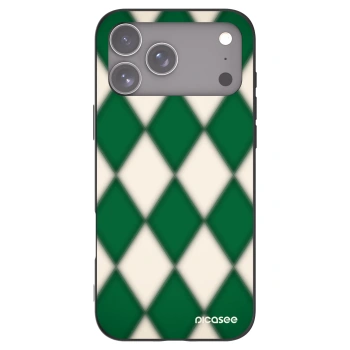 Picasee Apple iPhone 17 Pro Max Hülle - Schwarzes Silikon - Emerald Diamond