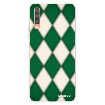 Picasee Samsung Galaxy A70 A705F Hülle - Transparentes Silikon - Emerald Diamond