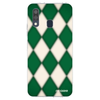 Picasee Samsung Galaxy A40 A405F Hülle - Transparentes Silikon - Emerald Diamond