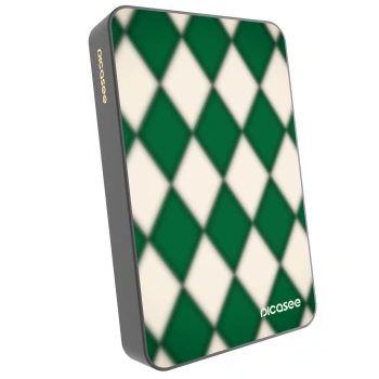 Picasee Powerbank mit MagSafe 10 000 mAh Grau - Emerald Diamond