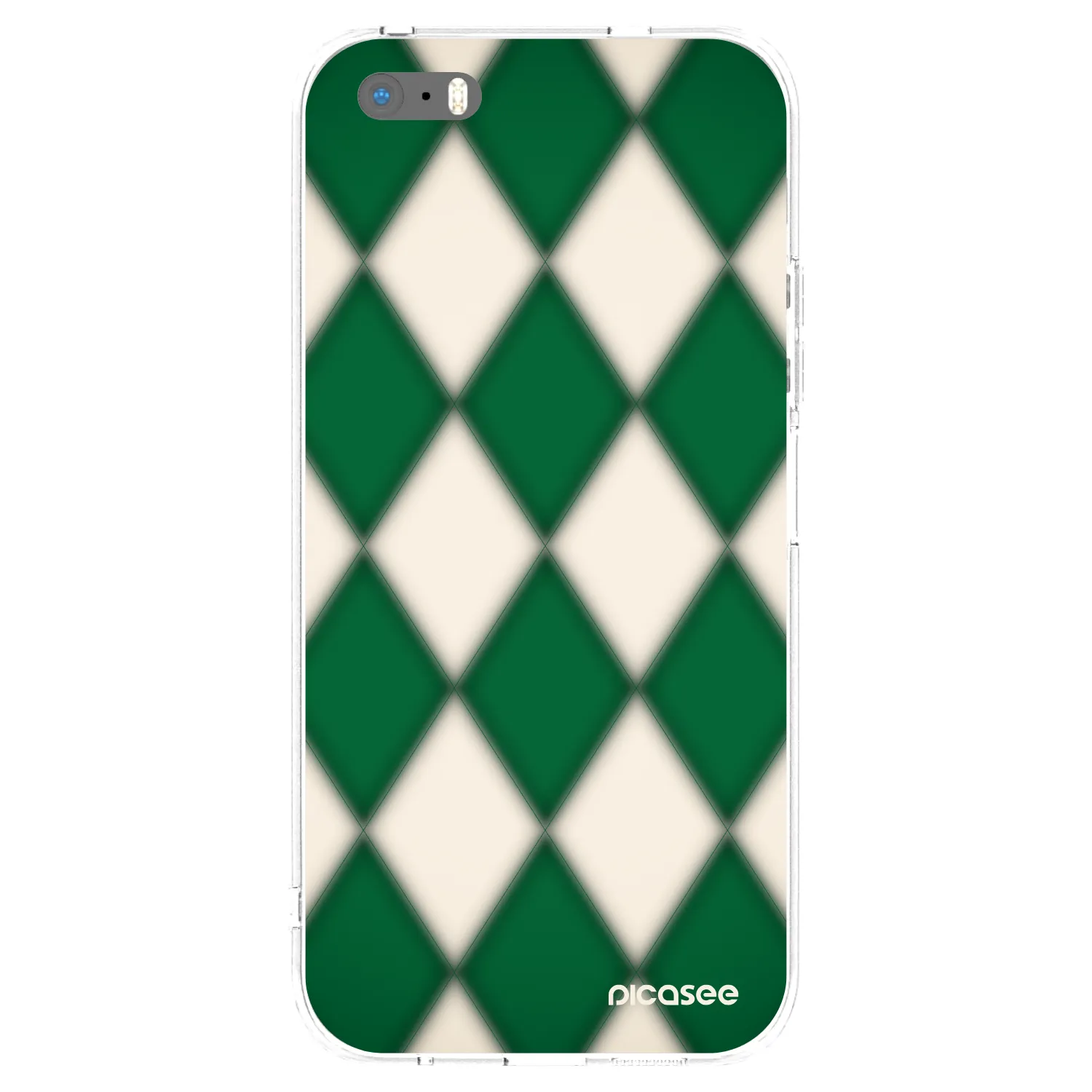 Picasee Apple iPhone 5/5S/SE Hülle - Transparentes Silikon - Emerald Diamond