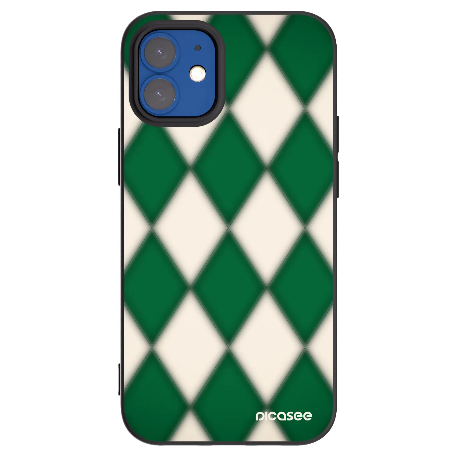 Picasee Apple iPhone 12 mini Hülle - Schwarzes Silikon - Emerald Diamond