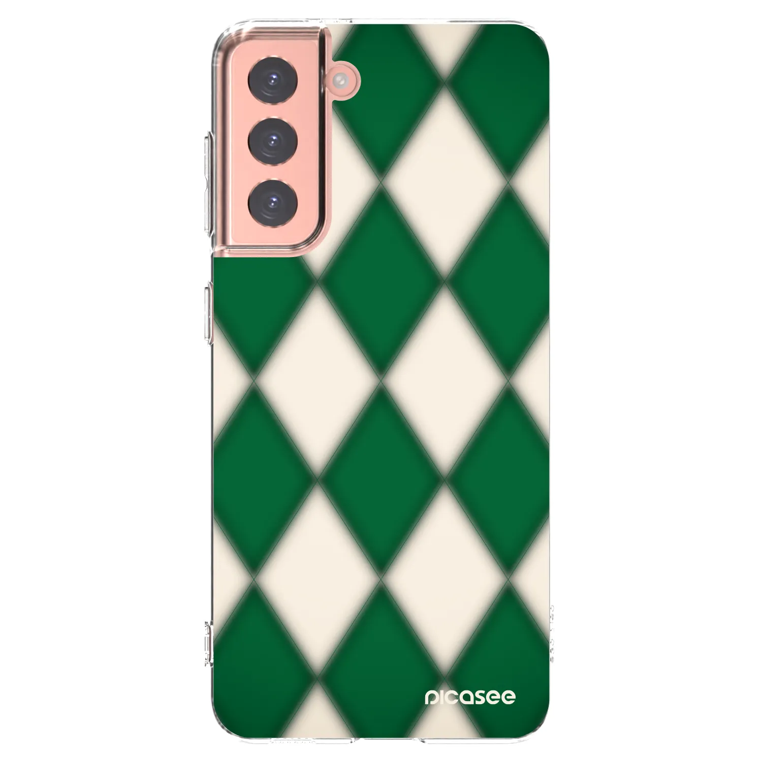 Picasee Samsung Galaxy S21 5G G991B Hülle - Transparentes Silikon - Emerald Diamond