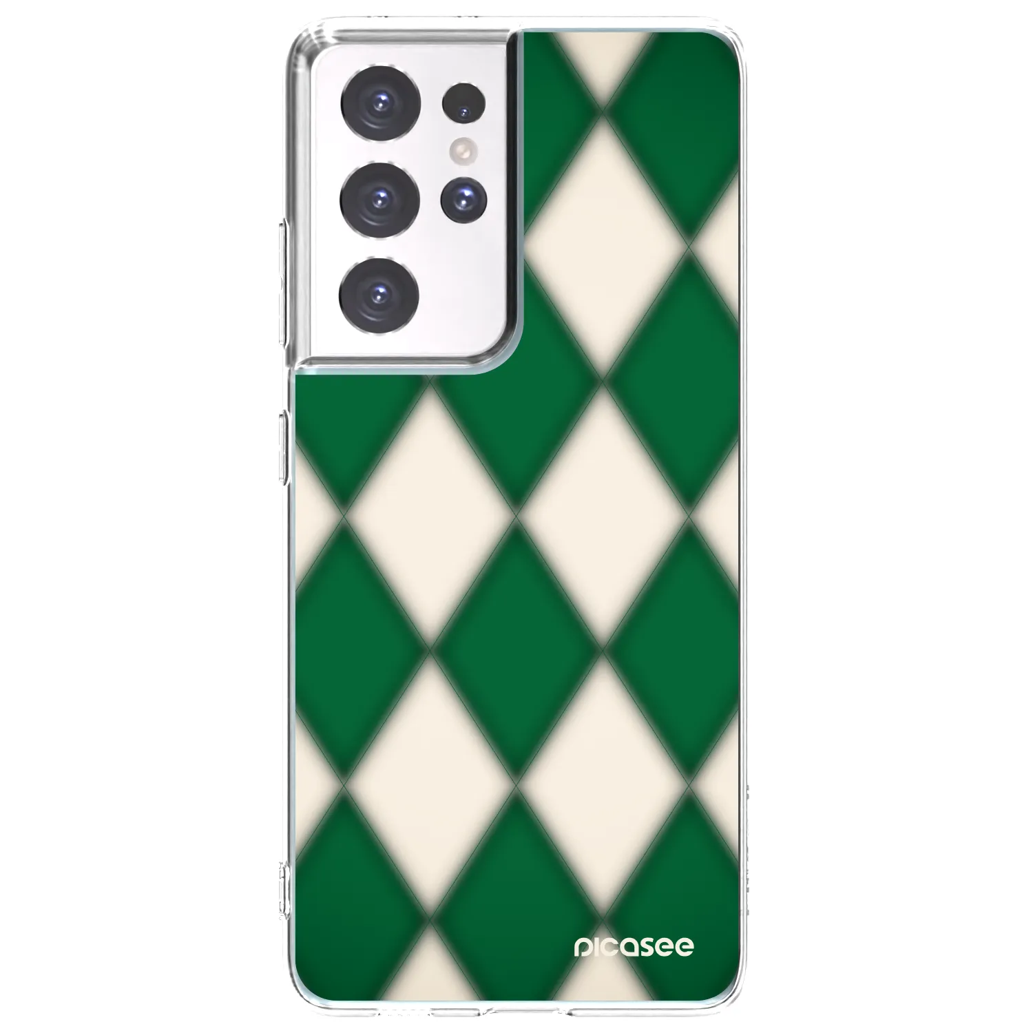 Picasee Samsung Galaxy S21 Ultra 5G G998B Hülle - Transparentes Silikon - Emerald Diamond