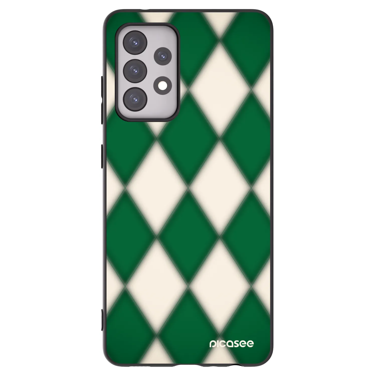 Picasee Samsung Galaxy A52 5G A525F Hülle - Schwarzes Silikon - Emerald Diamond