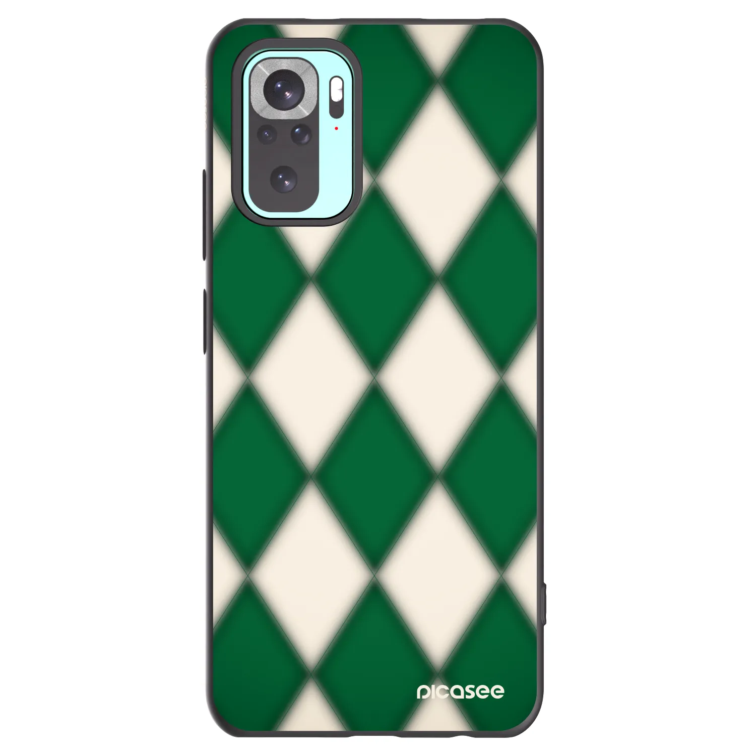 Picasee Xiaomi Redmi Note 10 Pro Hülle - Schwarzes Silikon - Emerald Diamond
