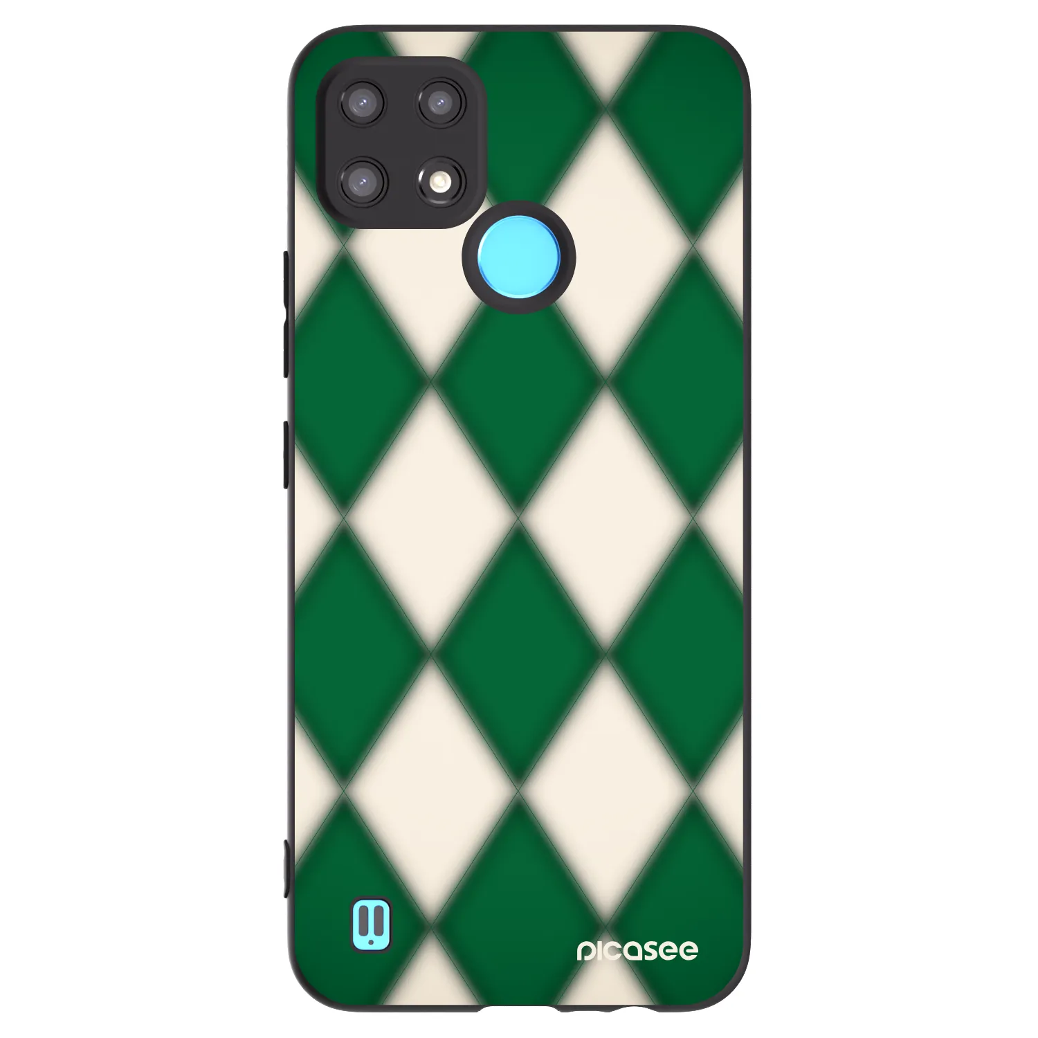 Picasee Realme C21 Hülle - Schwarzes Silikon - Emerald Diamond
