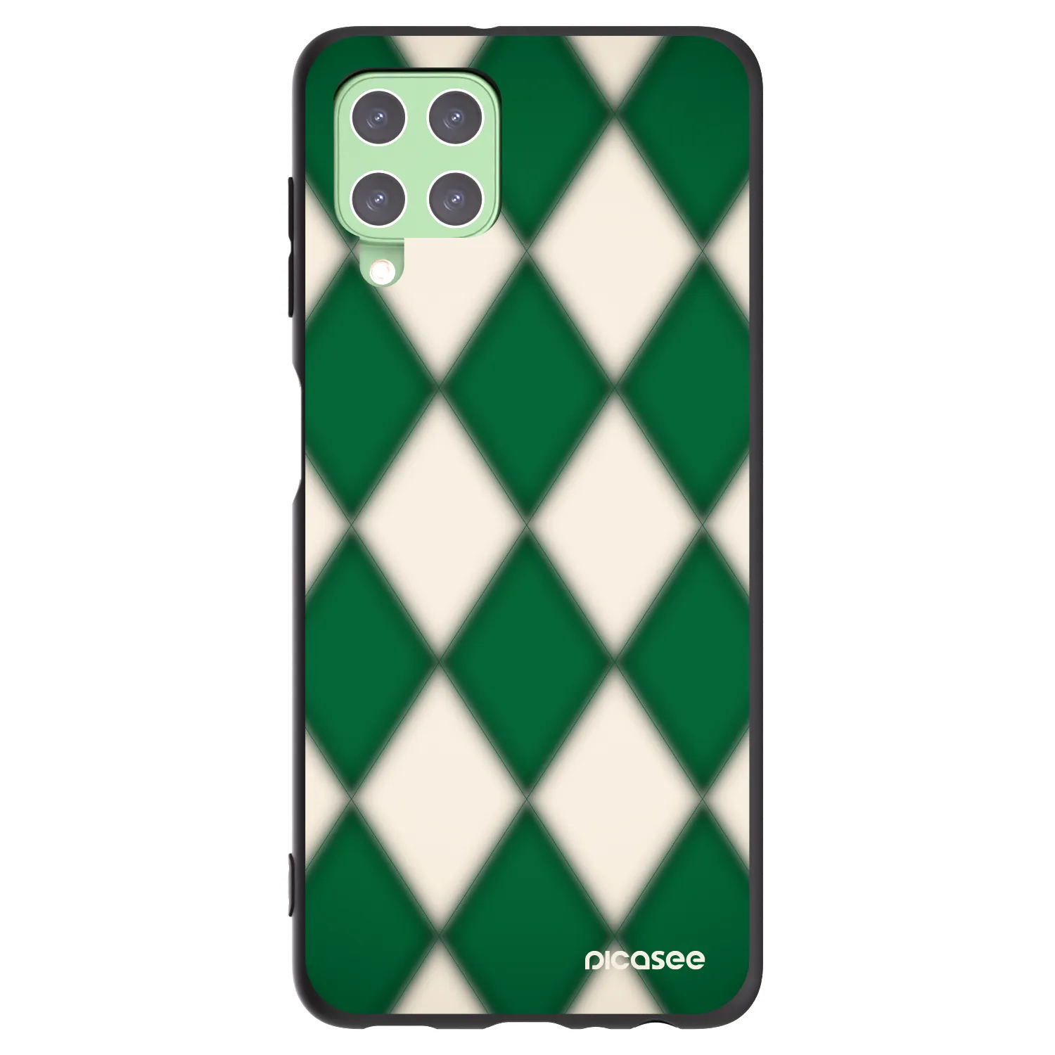 Picasee Samsung Galaxy A22 A225F 4G Hülle - Schwarzes Silikon - Emerald Diamond