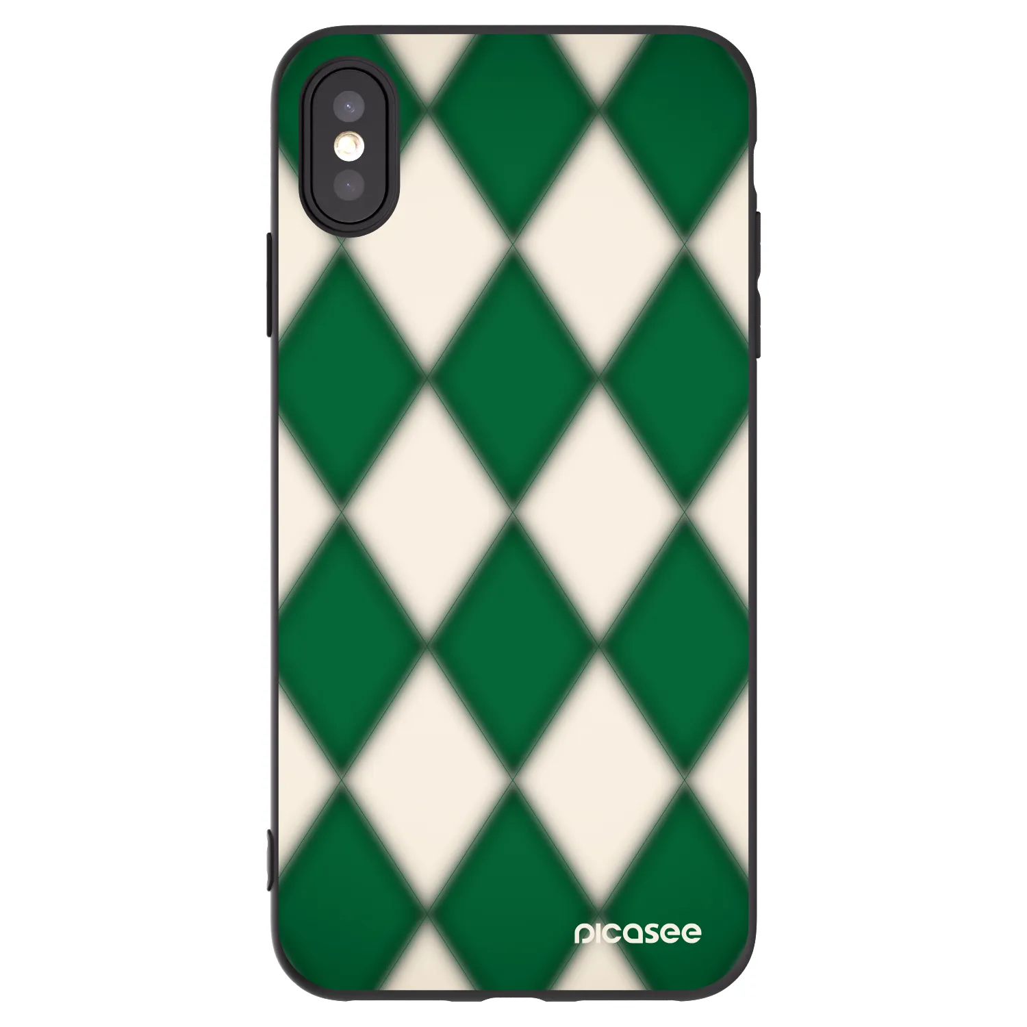Picasee Apple iPhone XS Max Hülle - Schwarzes Silikon - Emerald Diamond