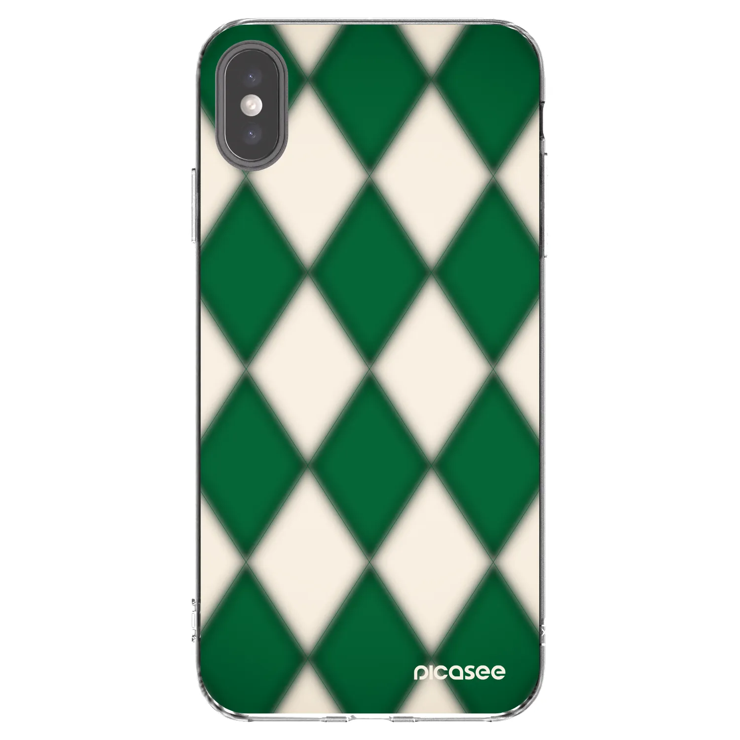 Picasee Apple iPhone XS Max Hülle - Transparentes Silikon - Emerald Diamond