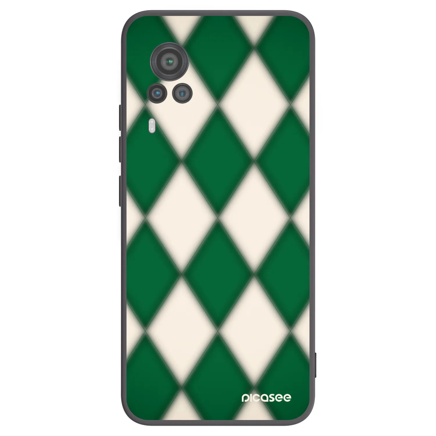 Picasee Vivo X60 Pro 5G Hülle - Schwarzes Silikon - Emerald Diamond