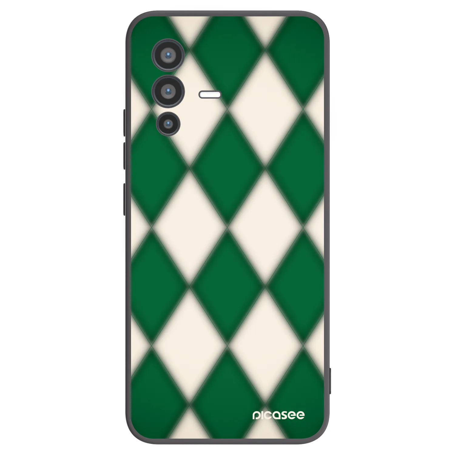 Picasee Vivo V23 5G Hülle - Schwarzes Silikon - Emerald Diamond