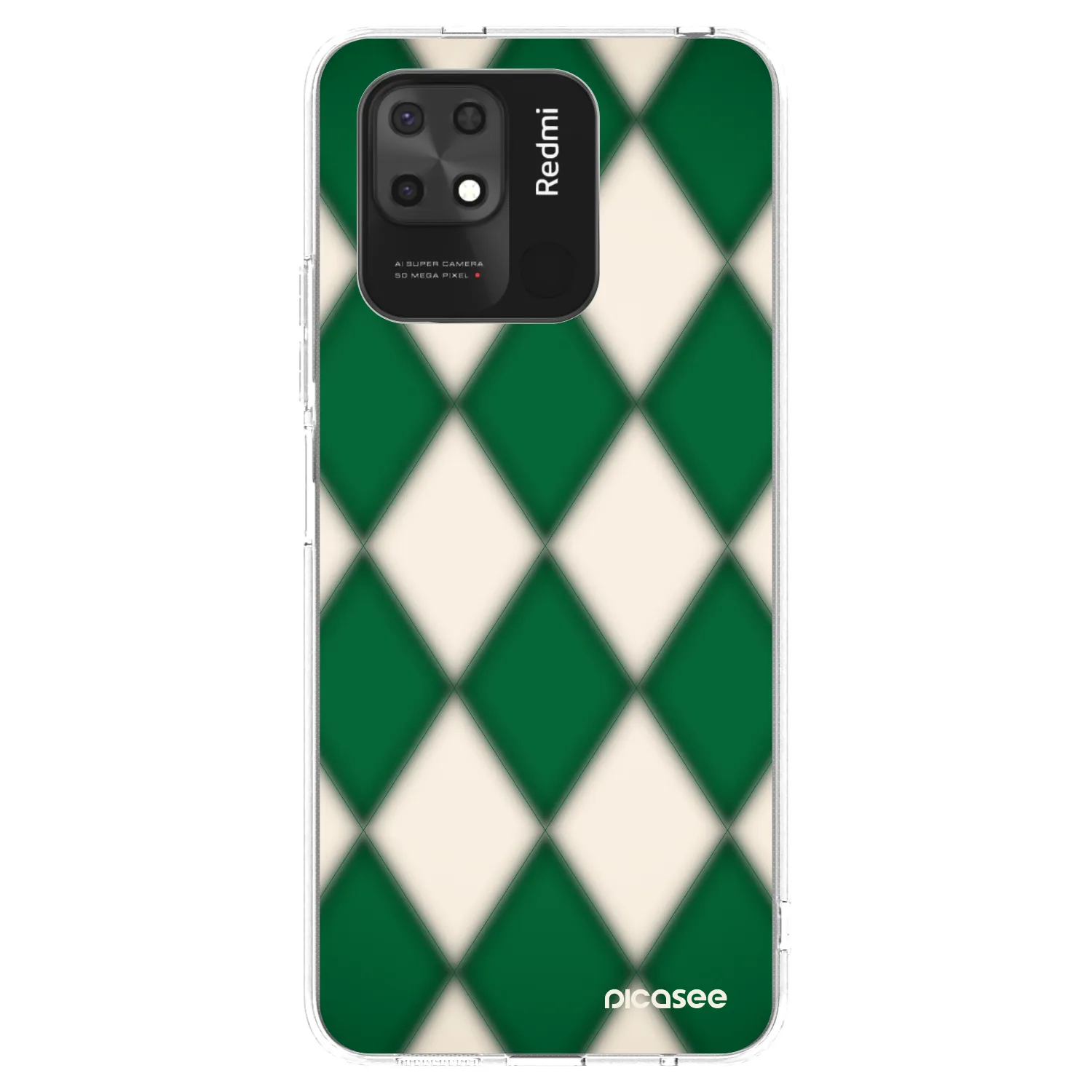 Picasee Xiaomi Redmi 10C Hülle - Transparentes Silikon - Emerald Diamond
