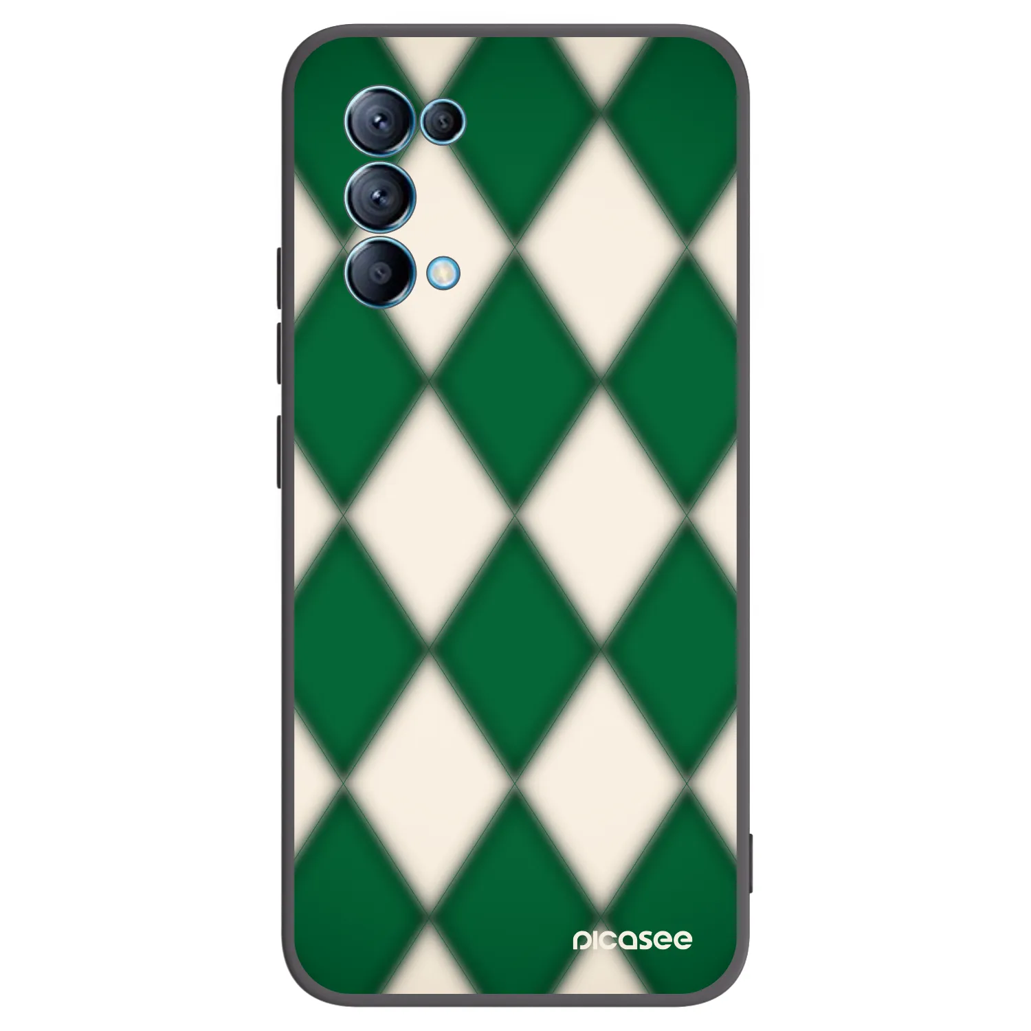 Picasee OPPO A16s Hülle - Schwarzes Silikon - Emerald Diamond