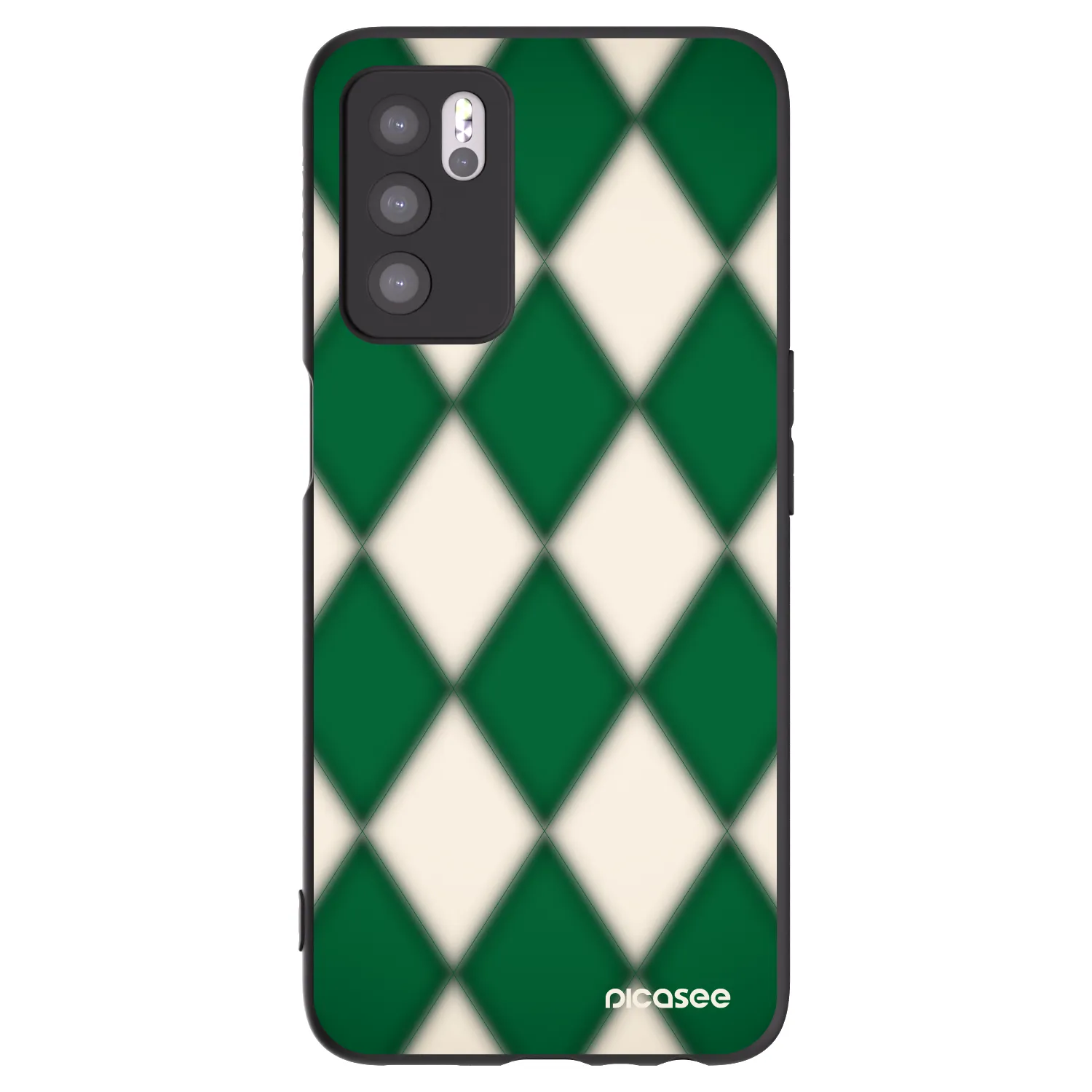Picasee OPPO A16s Hülle - Schwarzes Silikon - Emerald Diamond