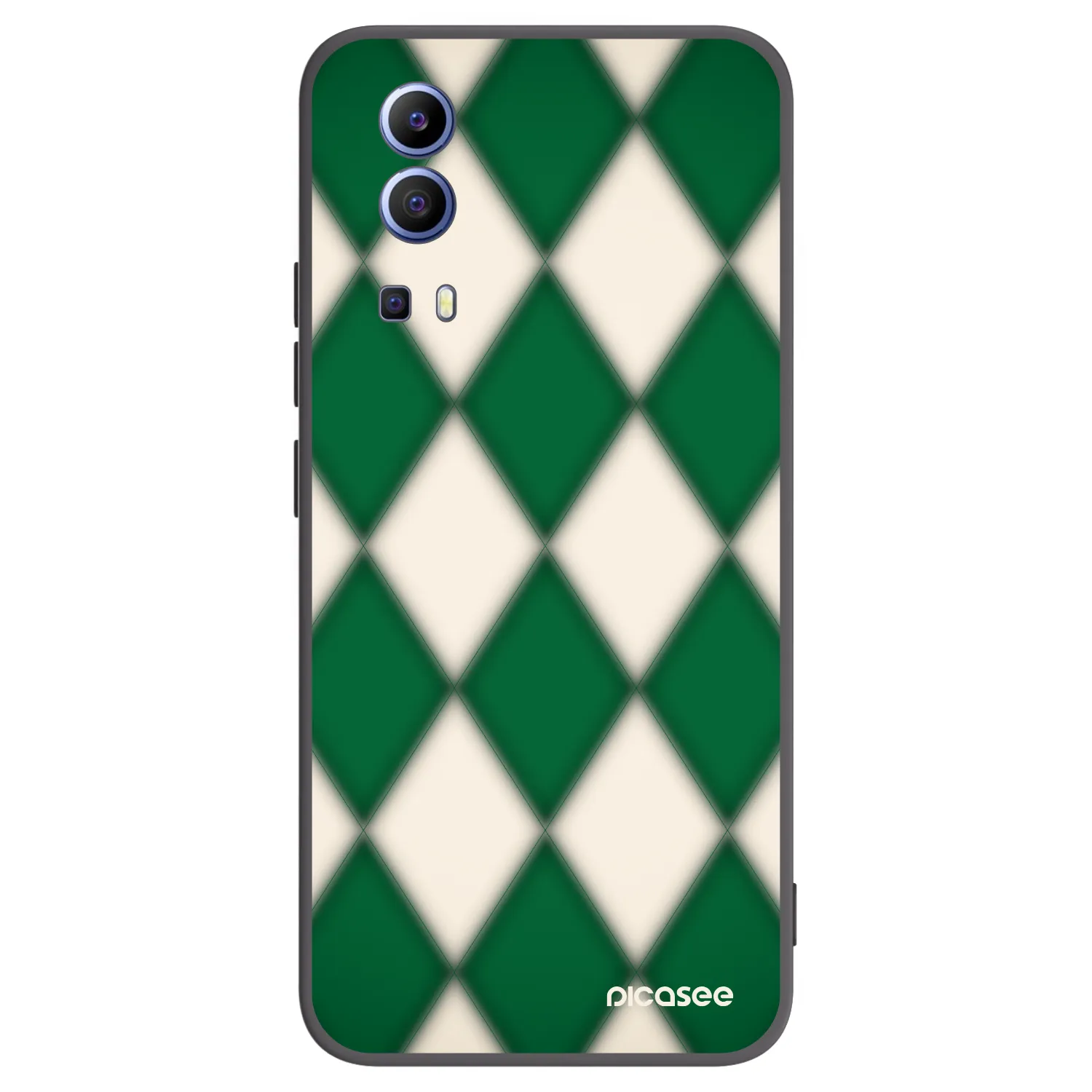Picasee Vivo Y52 5G Hülle - Schwarzes Silikon - Emerald Diamond