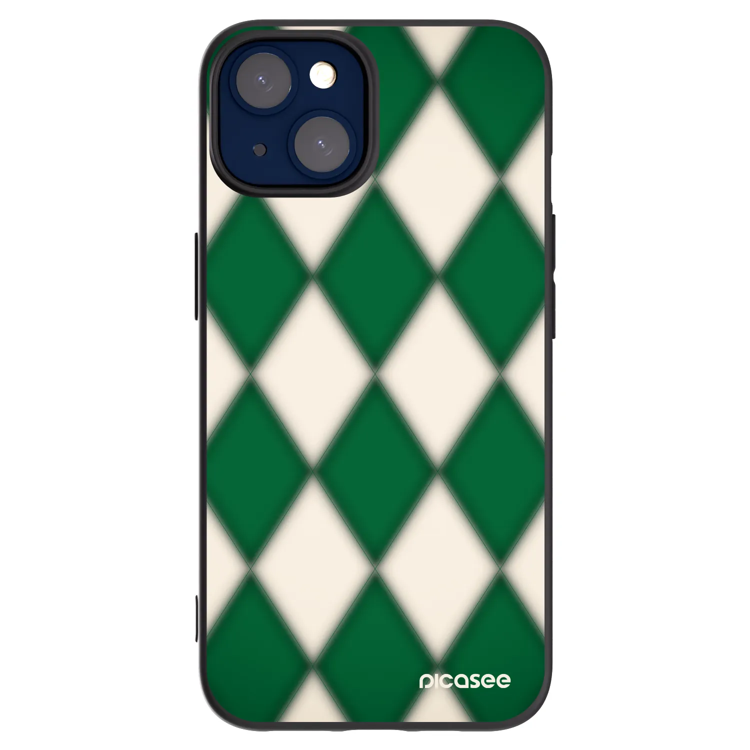 Picasee Apple iPhone 14 Hülle - Schwarzes Silikon - Emerald Diamond
