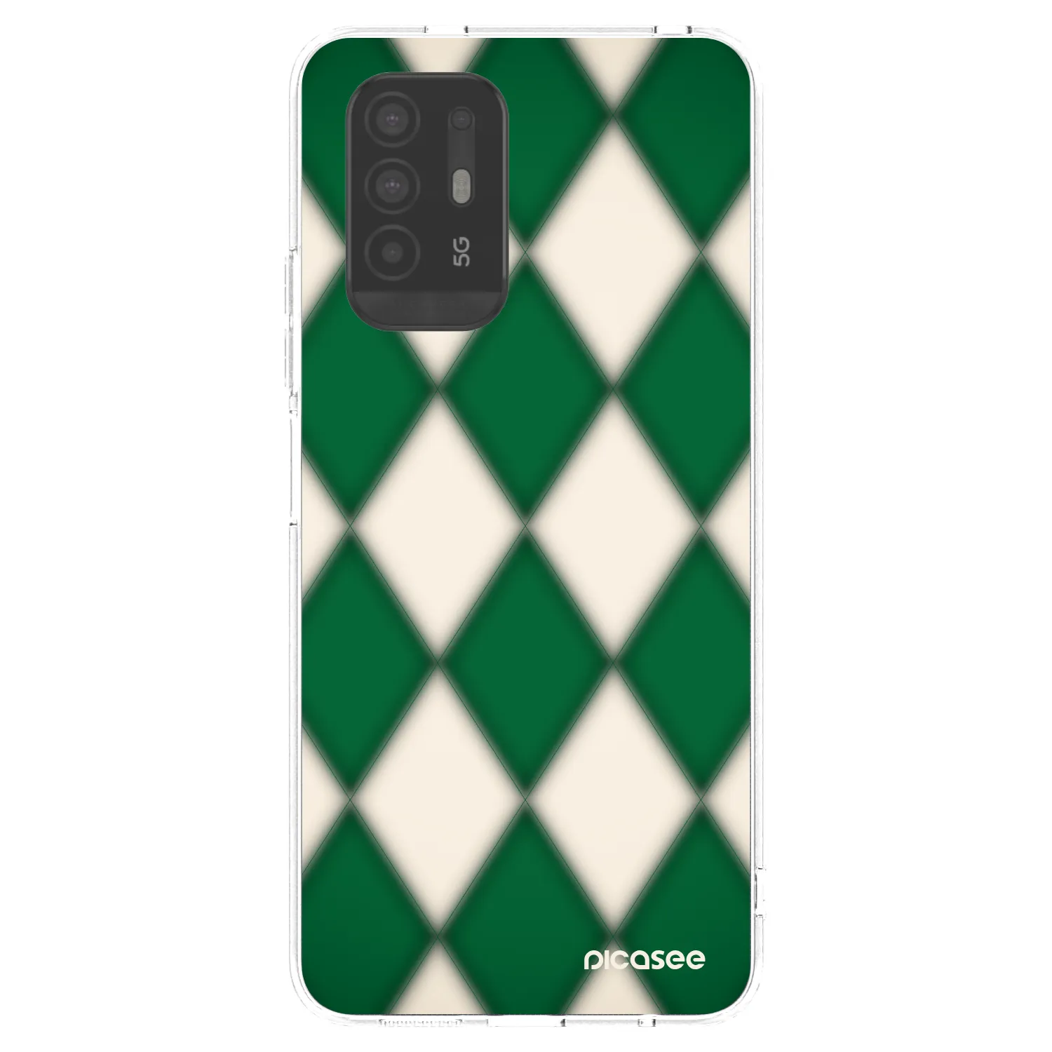 Picasee OPPO A94 5G Hülle - Transparentes Silikon - Emerald Diamond
