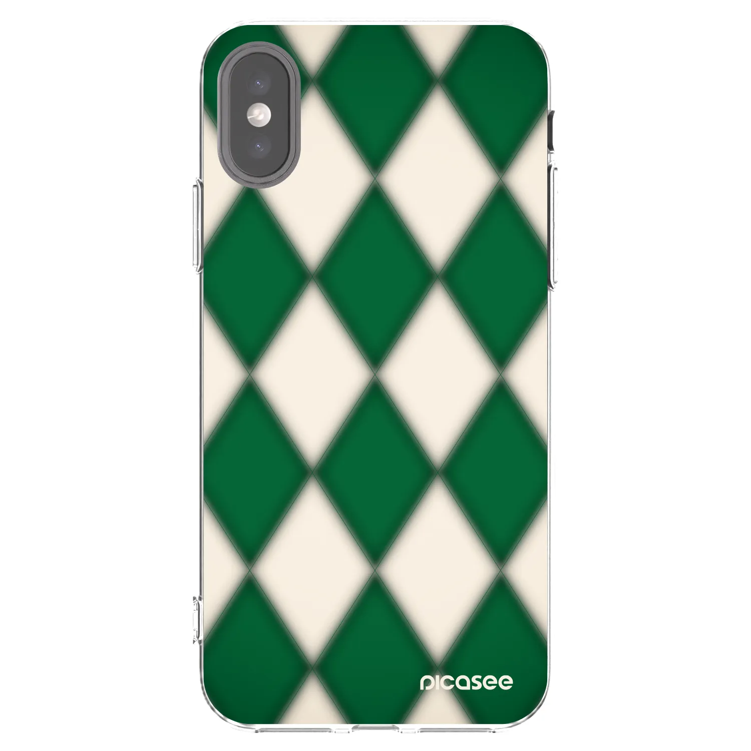 Picasee Apple iPhone X/XS Hülle - Transparentes Silikon - Emerald Diamond