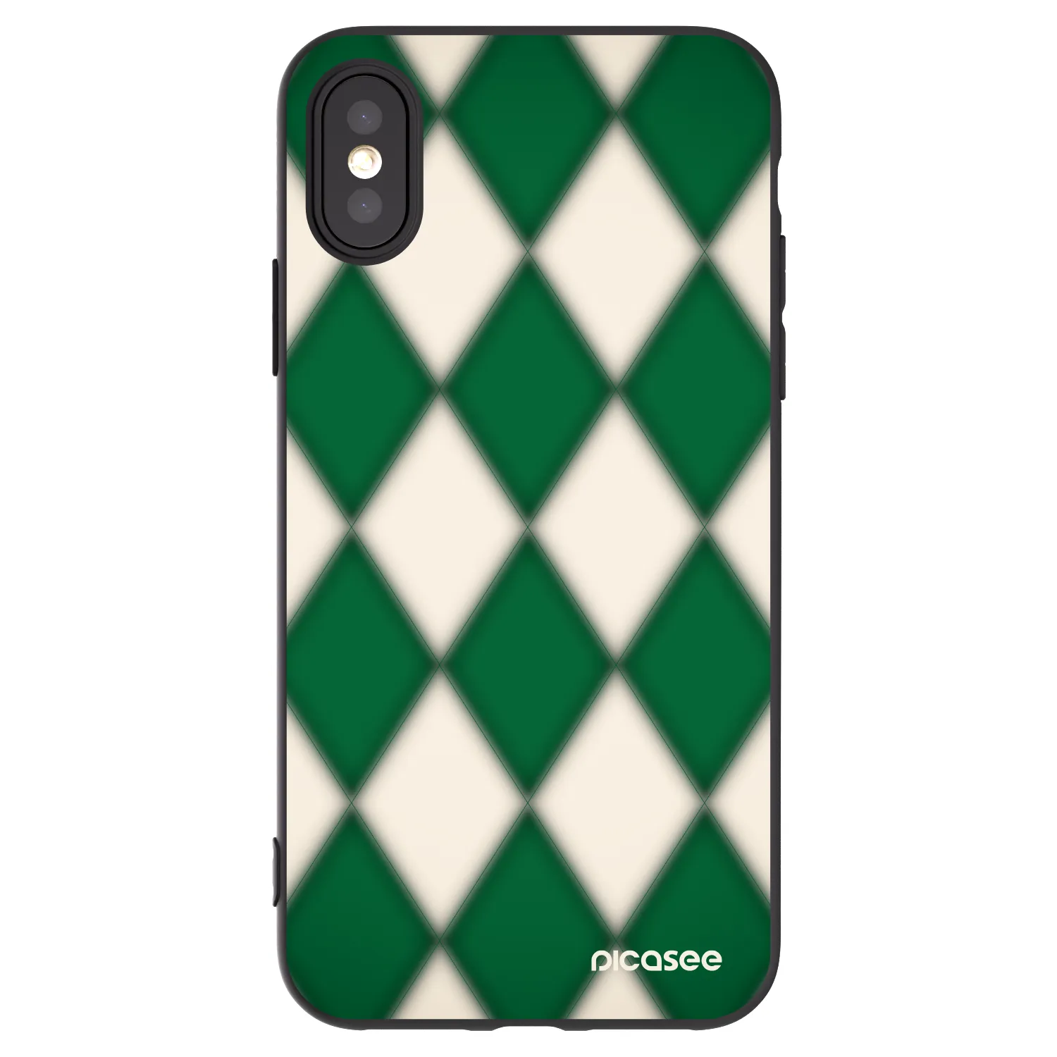 Picasee Apple iPhone X/XS Hülle - Schwarzes Silikon - Emerald Diamond