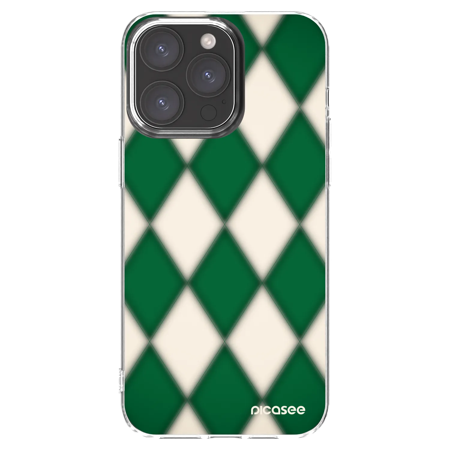 Picasee Apple iPhone 15 Pro Max Hülle - Transparentes Silikon - Emerald Diamond