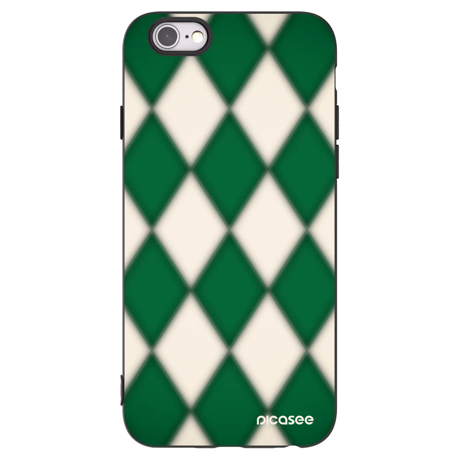 Picasee Apple iPhone 6/6S Hülle - Schwarzes Silikon - Emerald Diamond