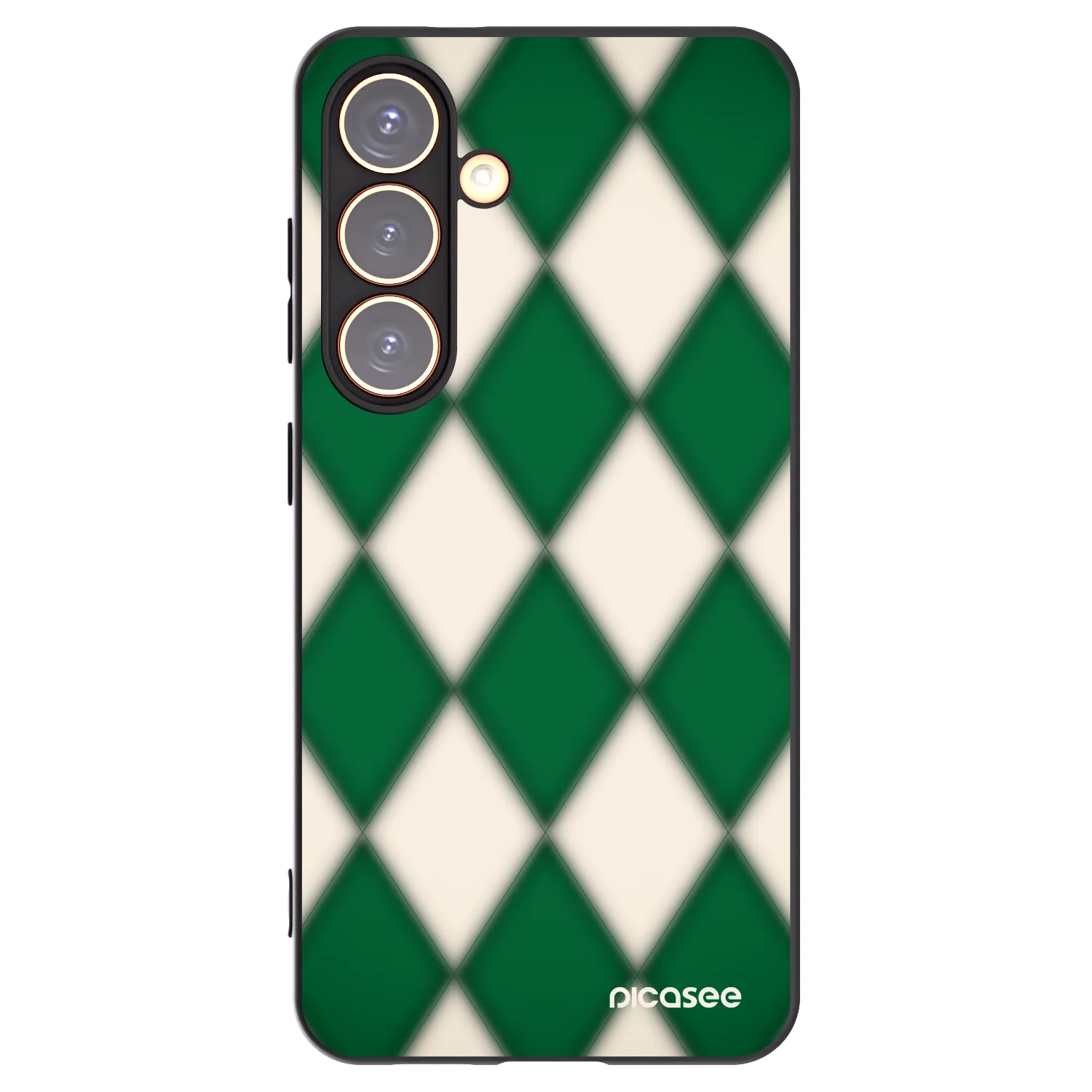 Picasee Samsung Galaxy S24 S921B 5G Hülle - Schwarzes Silikon - Emerald Diamond