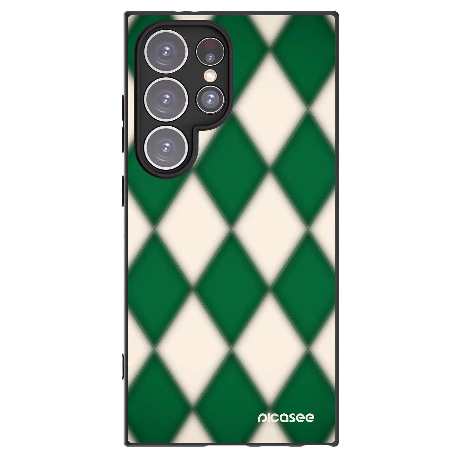 Picasee Samsung Galaxy S24 Ultra S928B 5G Hülle - Schwarzes Silikon - Emerald Diamond